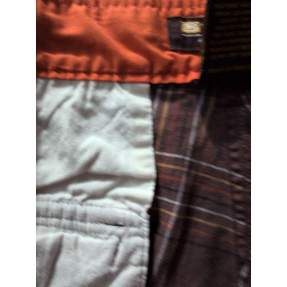 Ecko Unltd Men's Shorts Orange Brown Sz 36 Plaid Bermuda Cotton 11" Outdoor - Picture 7 of 16